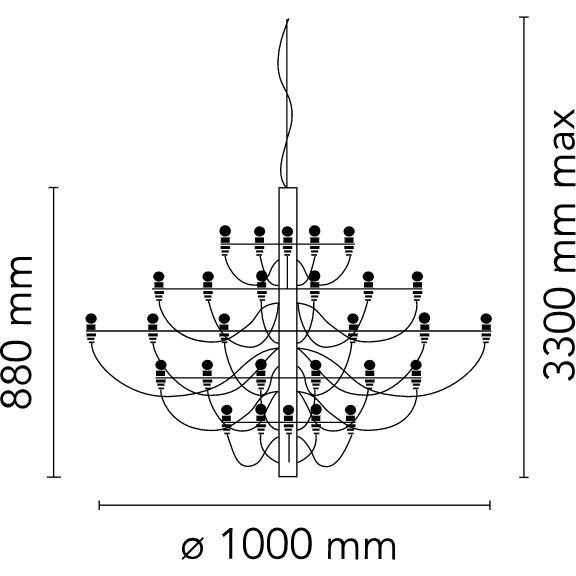 [product_category]-Flos 2097/50 Clear Chandelier, Black Matt-Flos-8059607000489-A1502031-FLO-6