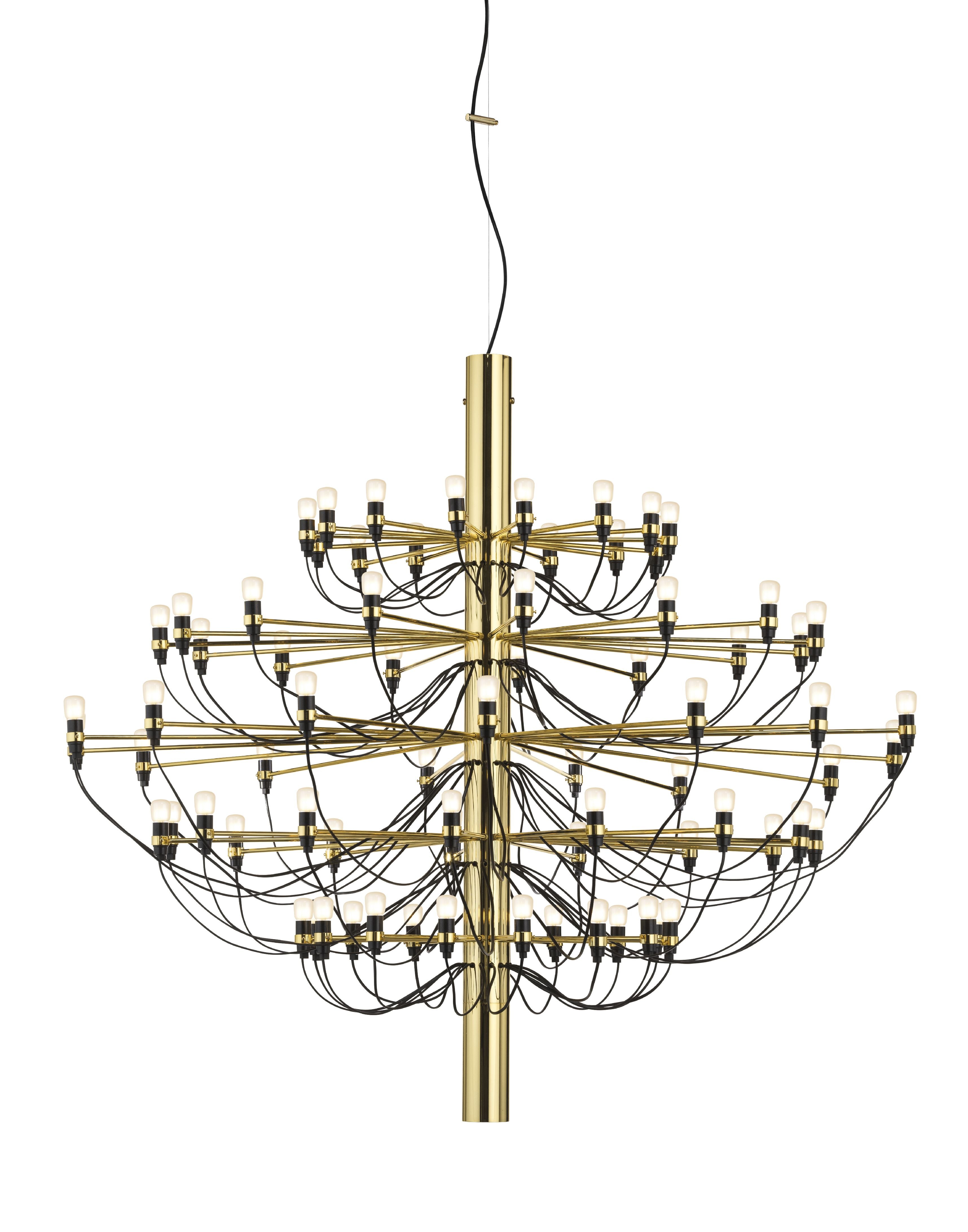 FLOS 2097/75 Kronleuchter gefrostete Lampen, Messing