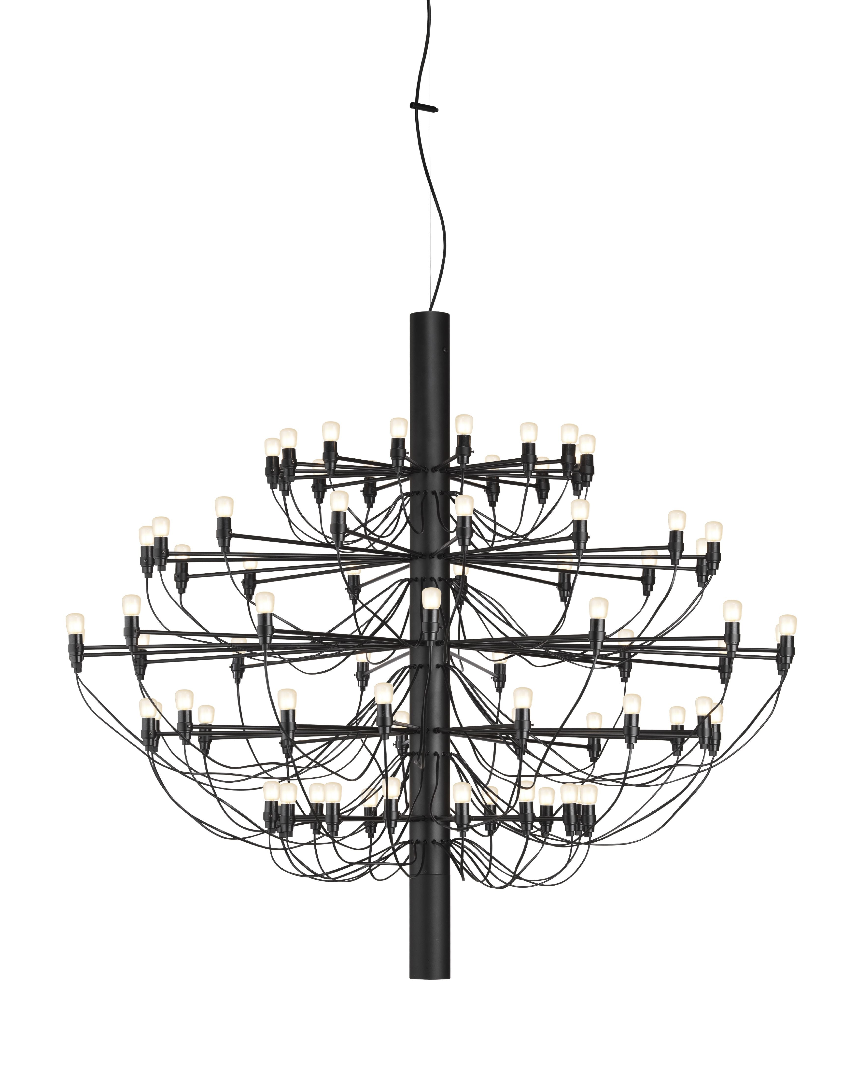 [product_category]-Flos 2097/75 Chandelier Frosted Bulbs, Matte Black-Flos-8059607057766-A1551031-FLO-1