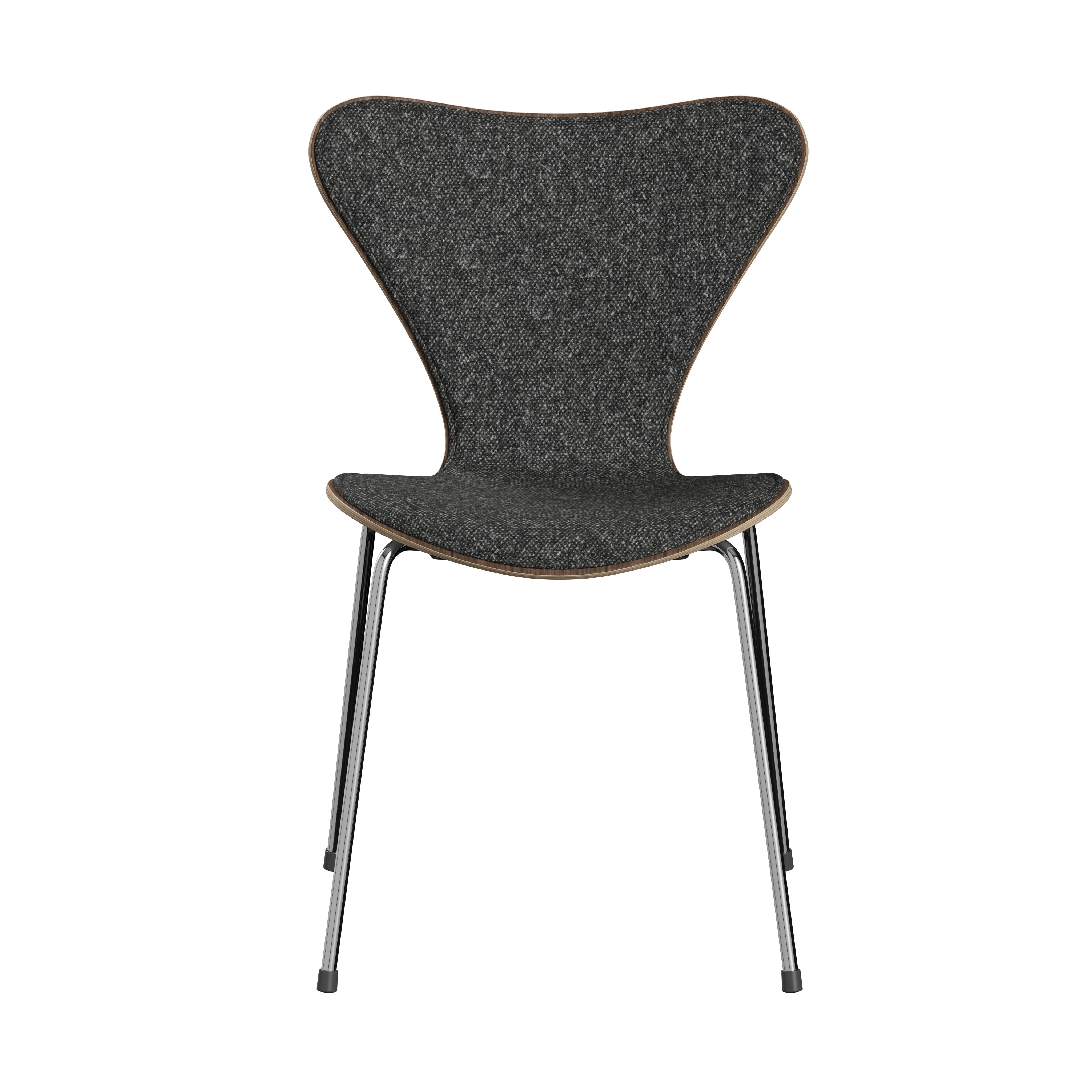 [product_category]-Fritz Hansen 3107 Chair, Front Upholstery With Vanir Fabric Anniversary Collection-Fritz Hansen-3107-Anniversary-Vanir-Granite-Brown-FRI-1