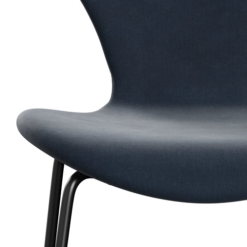 [product_category]-Fritz Hansen 3107 Chair Full Upholstery, Black/Belfast Velvet Grey Blue-Fritz Hansen-3107FU-BEL143-DRBL-FRI-6