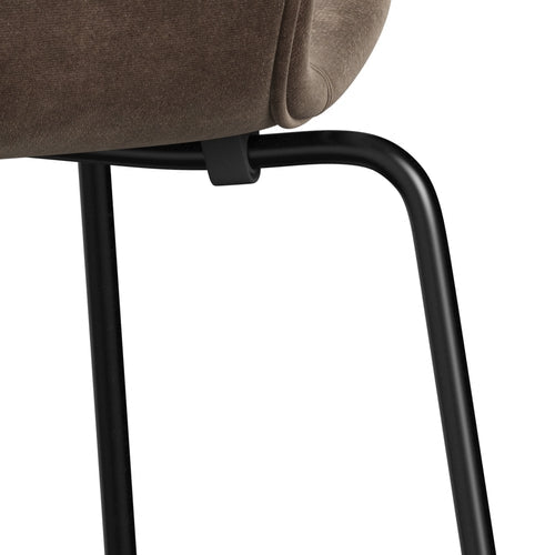 [product_category]-Fritz Hansen 3107 Chair Full Upholstery, Black/Belfast Velvet Grey Brown-Fritz Hansen-3107FU-BEL772-DRBL-FRI-7