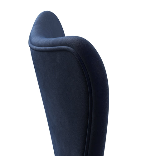 [product_category]-Fritz Hansen 3107 Chair Full Upholstery, Black/Belfast Velvet Midnight Blue-Fritz Hansen-3107FU-BEL062-DRBL-FRI-5