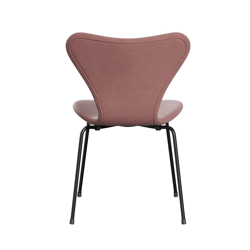 [product_category]-Fritz Hansen 3107 Chair Full Upholstery, Black/Belfast Velvet Misty Rose-Fritz Hansen-3107FU-BEL593-DRBL-FRI-4