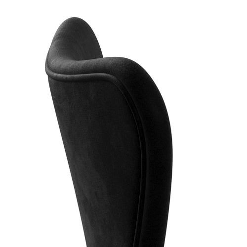 [product_category]-Fritz Hansen 3107 Chair Full Upholstery, Black/Belfast Velvet Night Black-Fritz Hansen-3107FU-BEL150-DRBL-FRI-5