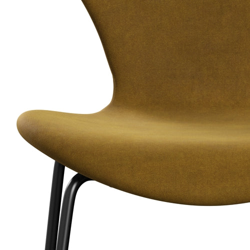 [product_category]-Fritz Hansen 3107 Chair Full Upholstery, Black/Belfast Velvet Soft Ochre-Fritz Hansen-3107FU-BEL926-DRBL-FRI-6