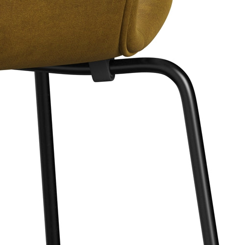 [product_category]-Fritz Hansen 3107 Chair Full Upholstery, Black/Belfast Velvet Soft Ochre-Fritz Hansen-3107FU-BEL926-DRBL-FRI-7