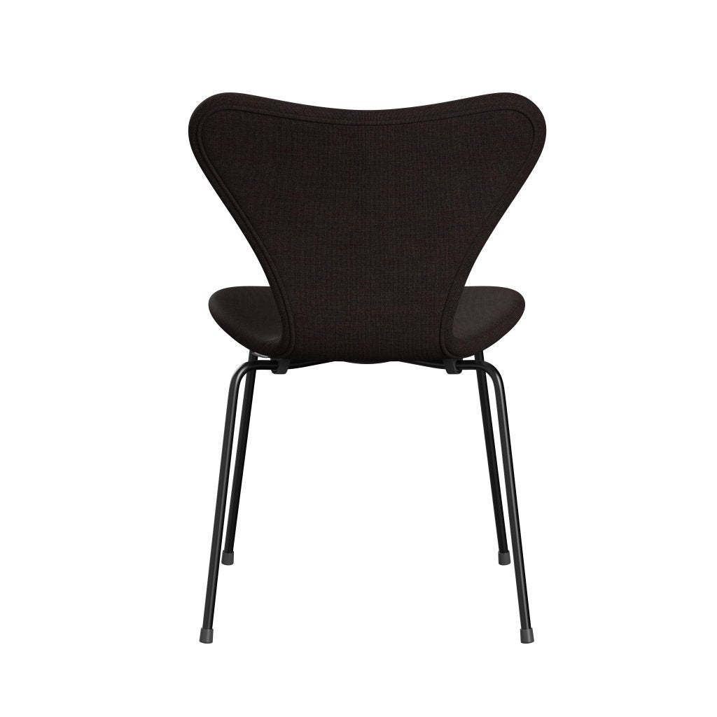 Fritz Hansen 3107 stol fuld polstring, sort/lærred sort sten