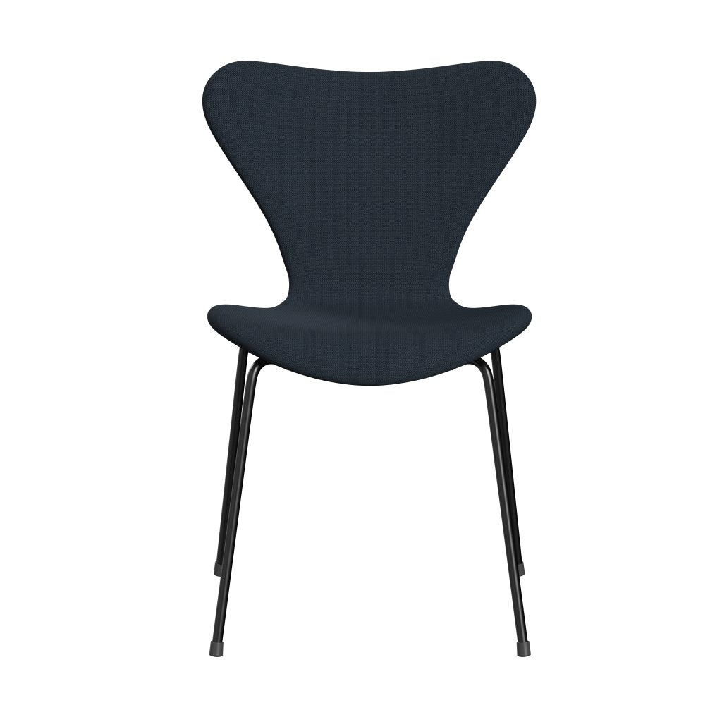 [product_category]-Fritz Hansen 3107 Chair Full Upholstery, Black/Capture Blue-Fritz Hansen-3107FU-CP6001-DRBL-FRI-1