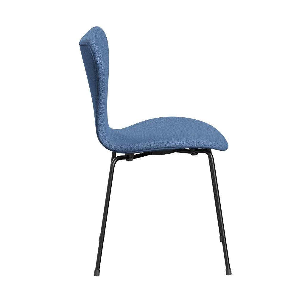 [product_category]-Fritz Hansen 3107 Chair Full Upholstery, Black/Capture Instant Blue-Fritz Hansen-3107FU-CP5002-DRBL-FRI-3