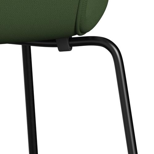 [product_category]-Fritz Hansen 3107 Chair Full Upholstery, Black/Capture Moss Green-Fritz Hansen-3107FU-CP6501-DRBL-FRI-7