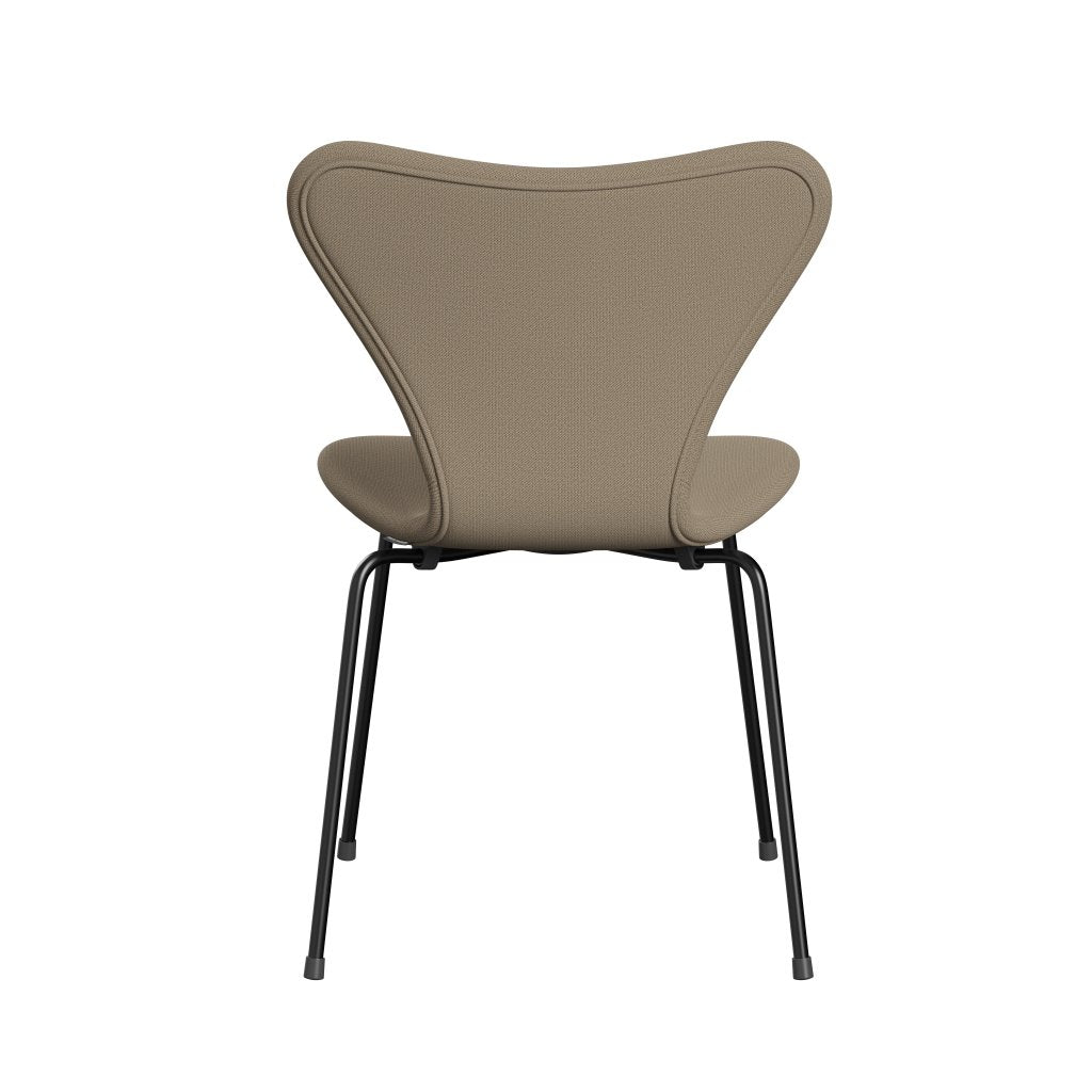 [product_category]-Fritz Hansen 3107 Chair Full Upholstery, Black/Capture Sand-Fritz Hansen-3107FU-CP6101-DRBL-FRI-4