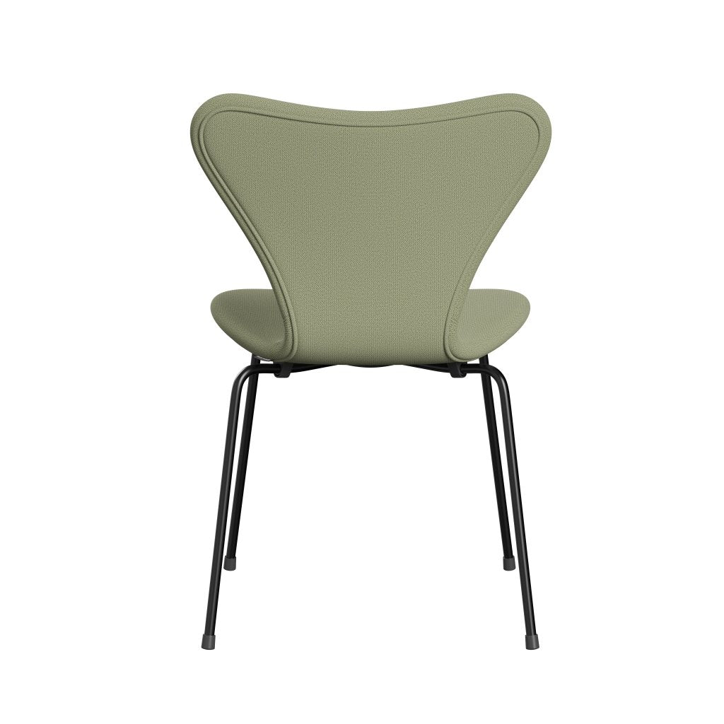 [product_category]-Fritz Hansen 3107 Chair Full Upholstery, Black/Capture Soft Green-Fritz Hansen-3107FU-CP5101-DRBL-FRI-4