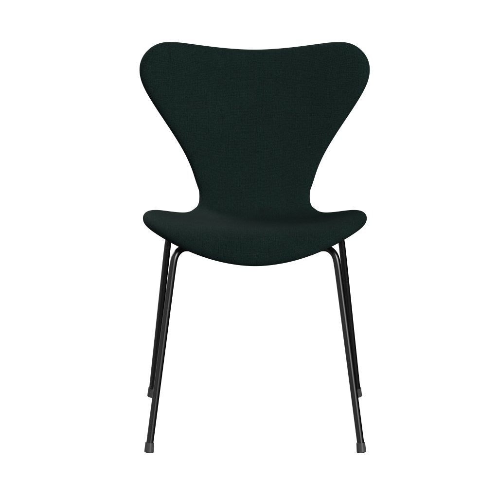 [product_category]-Fritz Hansen 3107 Chair Full Upholstery, Black/Christianshavn Dark Green-Fritz Hansen-3107FU-CH1161-DRBL-FRI-1