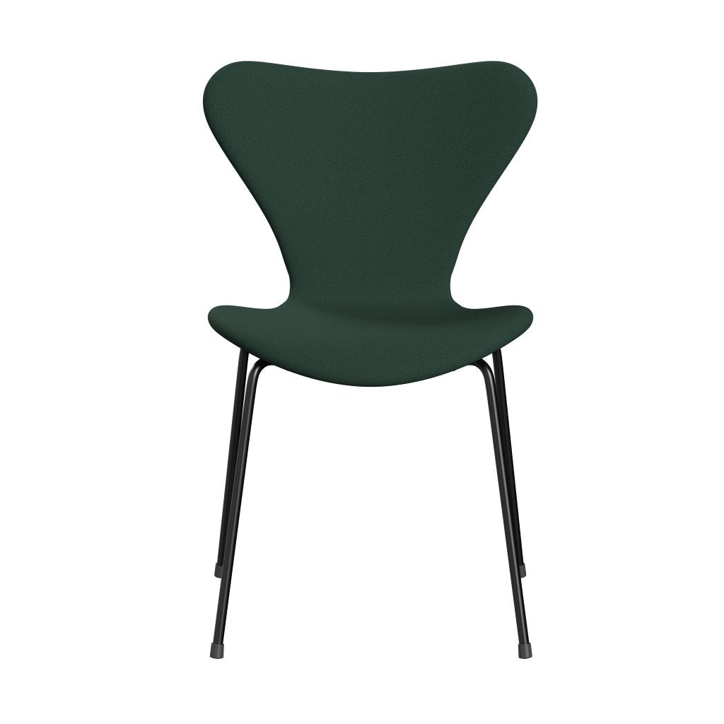 [product_category]-Fritz Hansen 3107 Chair Full Upholstery, Black/Christianshavn Dark Green Uni-Fritz Hansen-3107FU-CH1160-DRBL-FRI-1