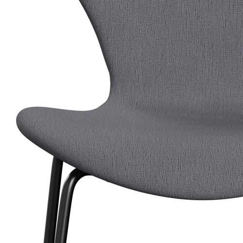 [product_category]-Fritz Hansen 3107 Chair Full Upholstery, Black/Christianshavn Light Grey-Fritz Hansen-3107FU-CH1171-DRBL-FRI-6