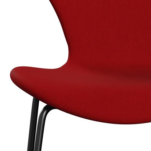 [product_category]-Fritz Hansen 3107 Chair Full Upholstery, Black/Comfort Red (C01414)-Fritz Hansen-3107FU-C01414-DRBL-FRI-6