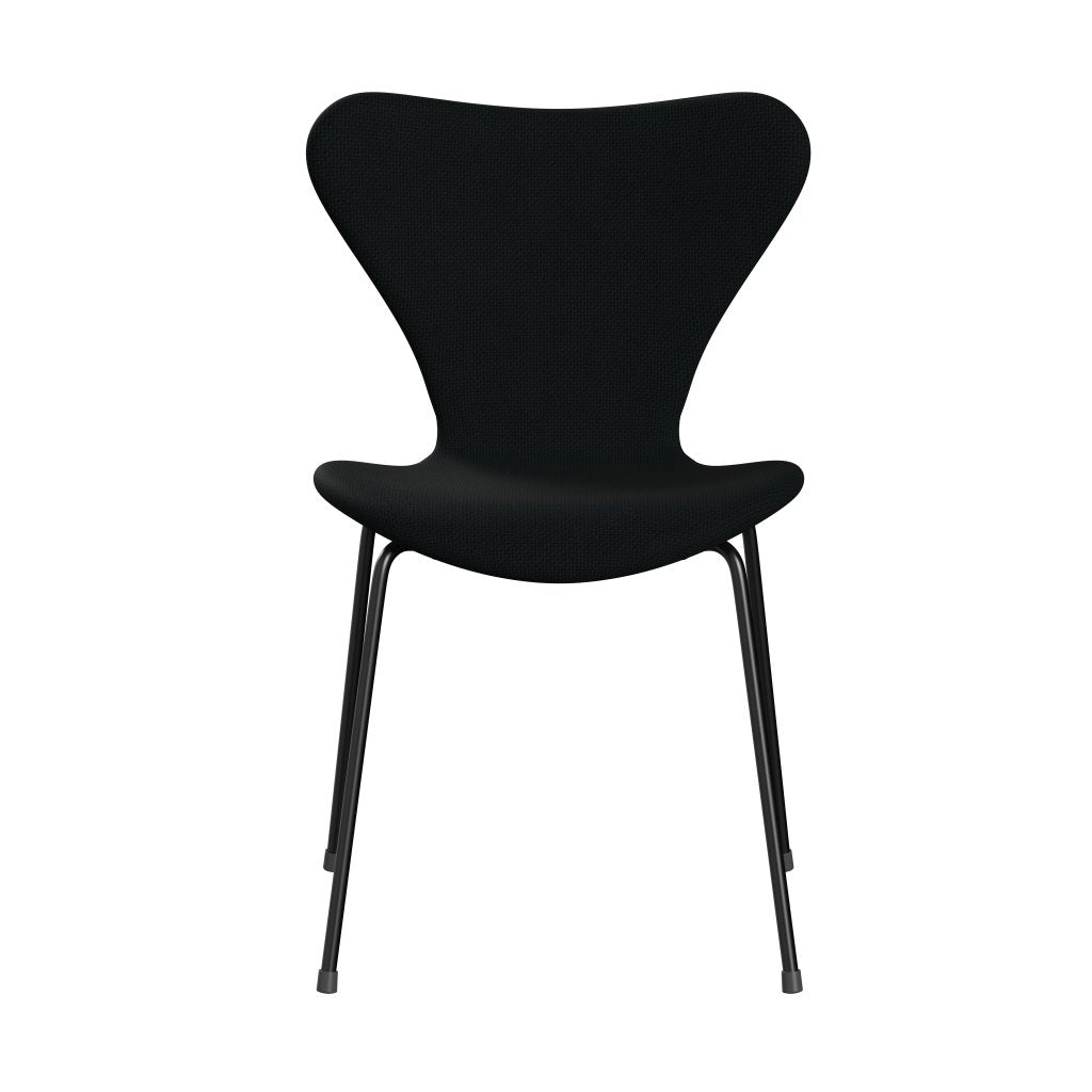 Fritz Hansen 3107 Chair Full Upholstery, Black/Diablo Black