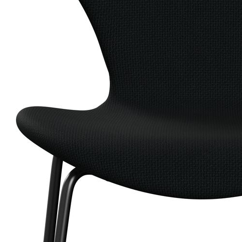 Fritz Hansen 3107 Chair Full Upholstery, Black/Diablo Black