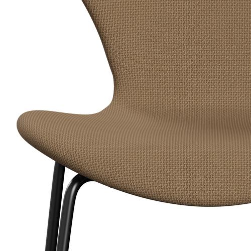 Fritz Hansen 3107 Chair Full Upholstery, Black/Diablo Gold Sand