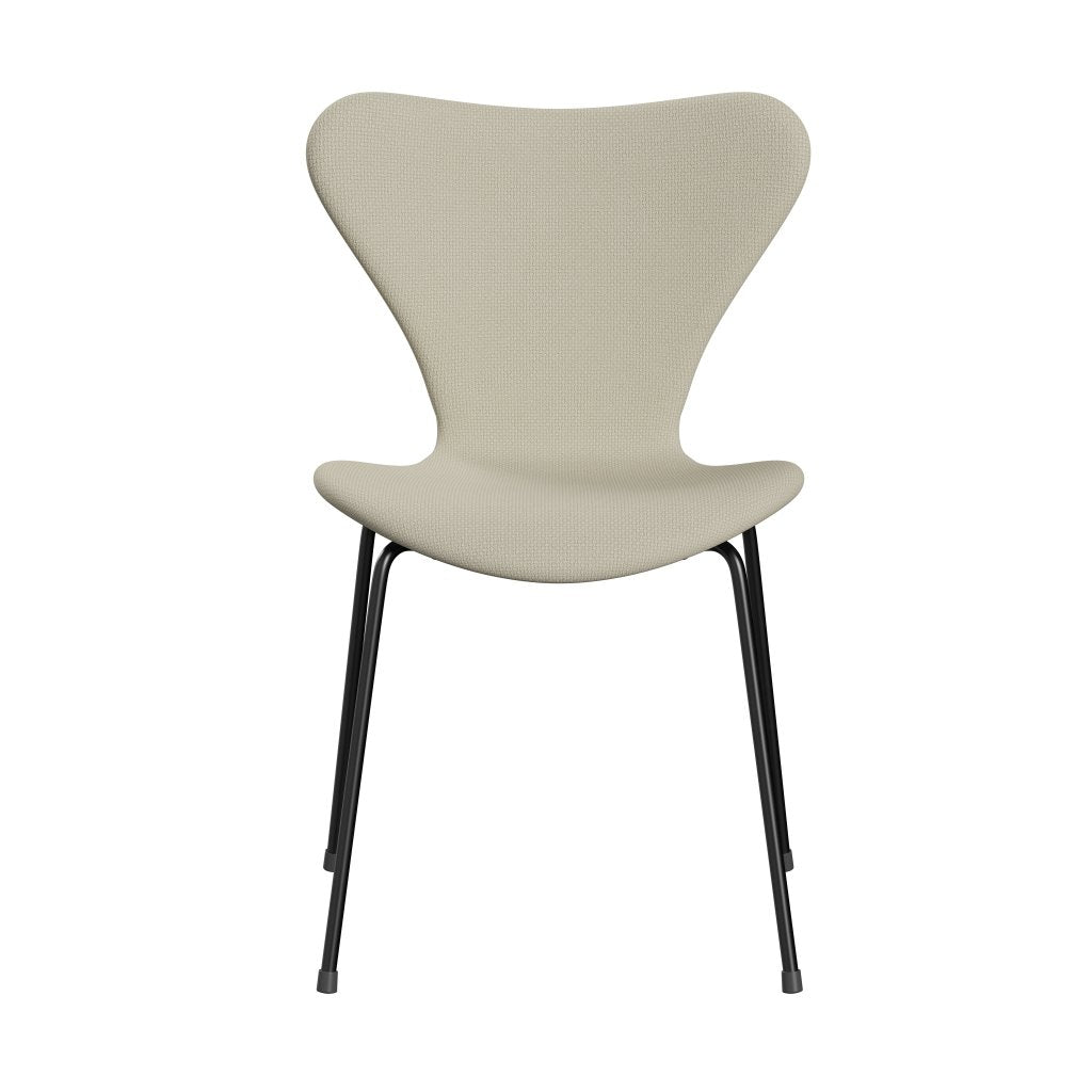 [product_category]-Fritz Hansen 3107 Chair Full Upholstery, Black/Diablo Oatmeal-Fritz Hansen-3107FU-DIA201-DRBL-FRI-1