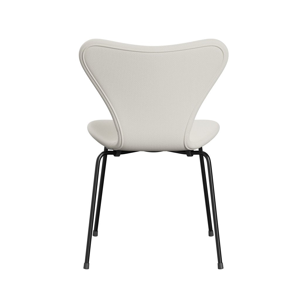 Fritz Hansen 3107 Stuhl Full Polster, Schwarz/Diablo Snow