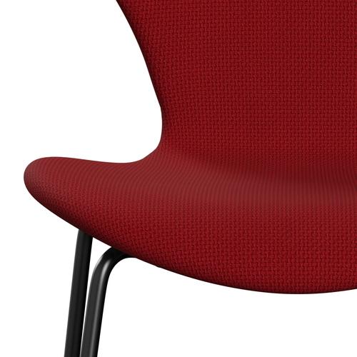 [product_category]-Fritz Hansen 3107 Chair Full Upholstery, Black/Diablo Warm Red-Fritz Hansen-3107FU-DIA300-DRBL-FRI-6
