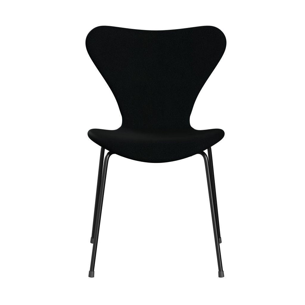 Fritz Hansen 3107 Stuhl Full Polster, Schwarz/Divina Schwarz