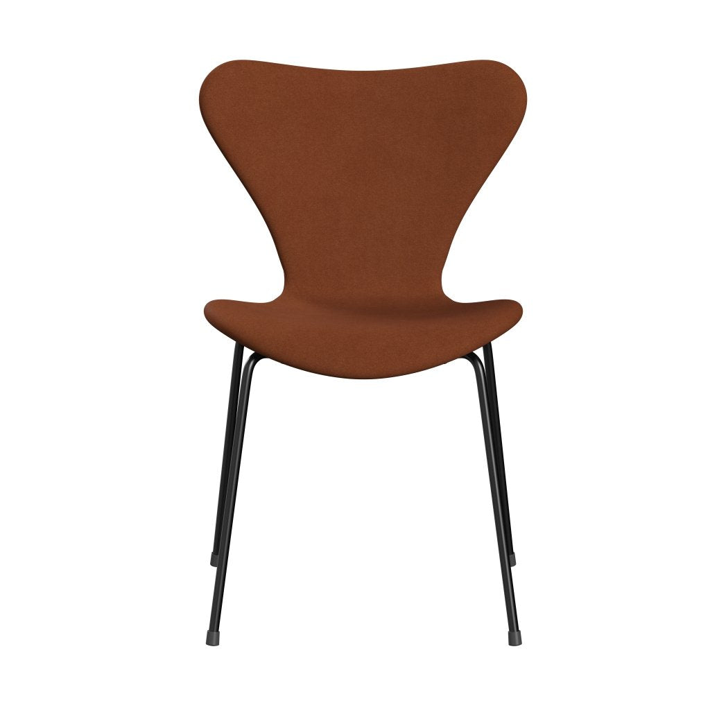 Fritz Hansen 3107 Silla tapicería completa, Black/Divina Brown (Div346)