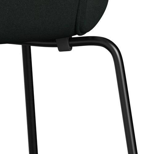 Fritz Hansen 3107 Stol Fuld polstring, Black/Divina Charcoal