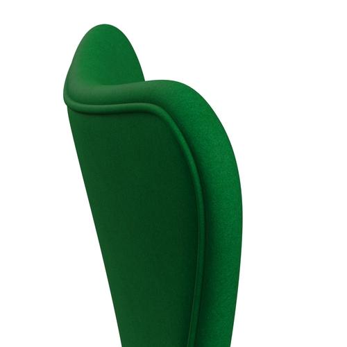 Fritz Hansen 3107 chaise complète complète, noir / divina Green Green