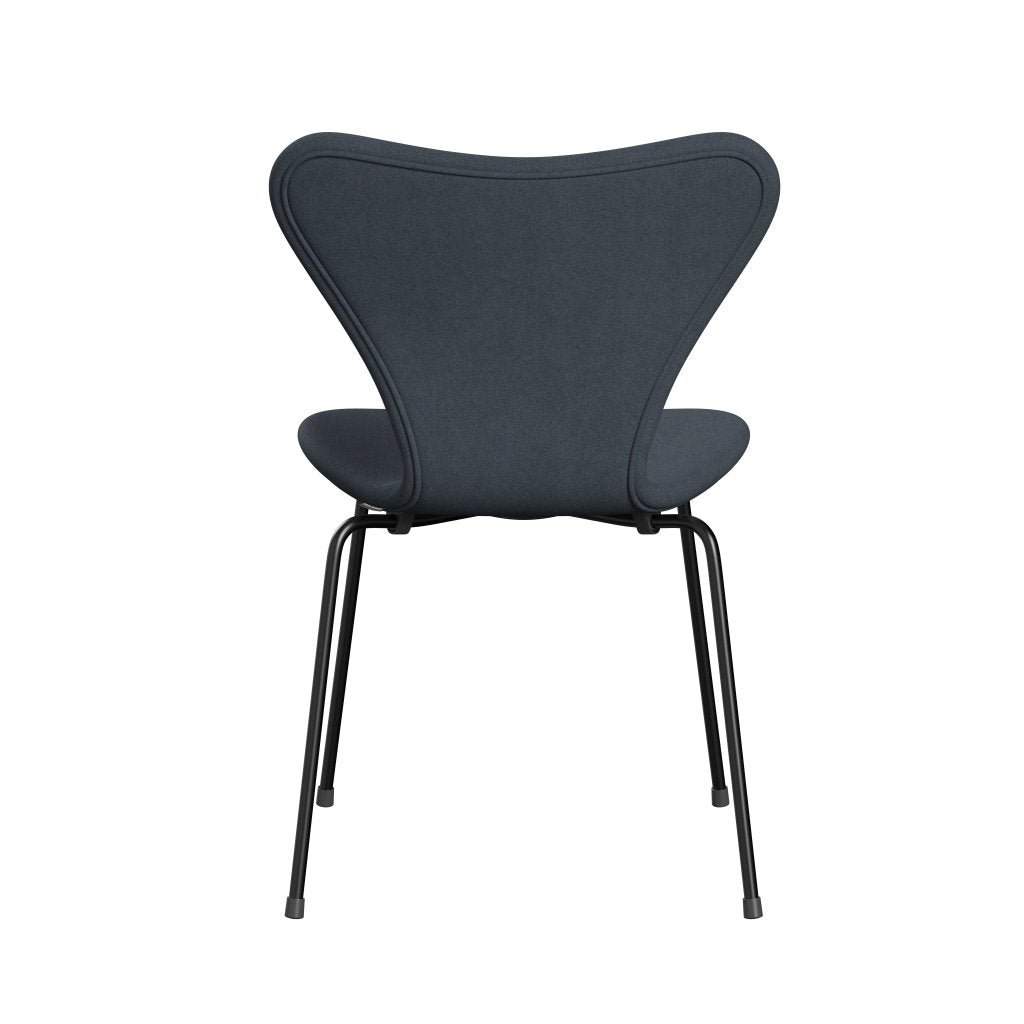 Fritz Hansen 3107 Stuhl Vollbeziegele, Schwarz/Divina Grey