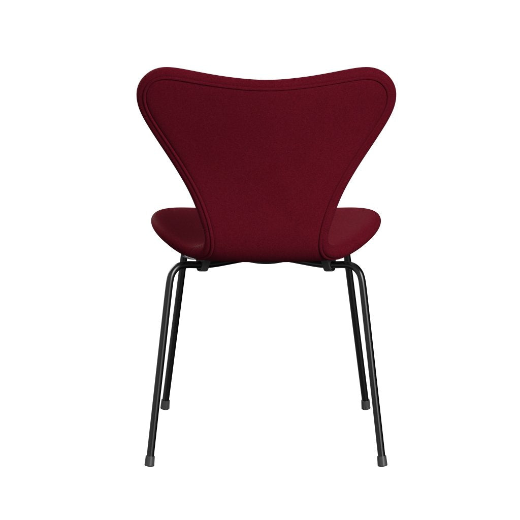 Fritz Hansen 3107 Chair Full Upholstery, Black/Divina Light Aubergine