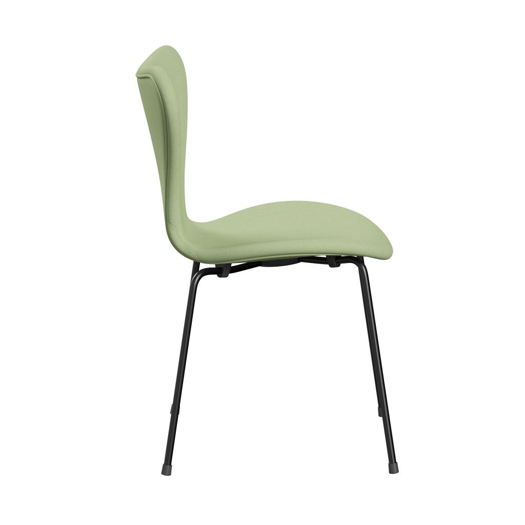 Fritz Hansen 3107 Silla tapicería completa, negro/divina amarilla clara