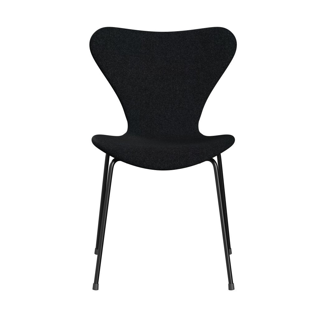 Fritz Hansen 3107 chaise complète complète, noir / divina md noir