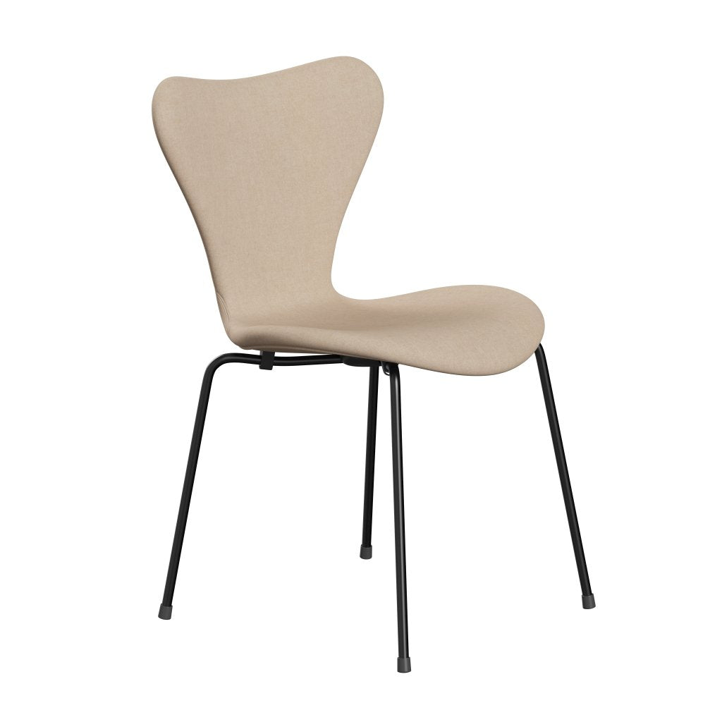 [product_category]-Fritz Hansen 3107 Chair Full Upholstery, Black/Divina Md Crème-Fritz Hansen-3107FU-DMD203-DRBL-FRI-2