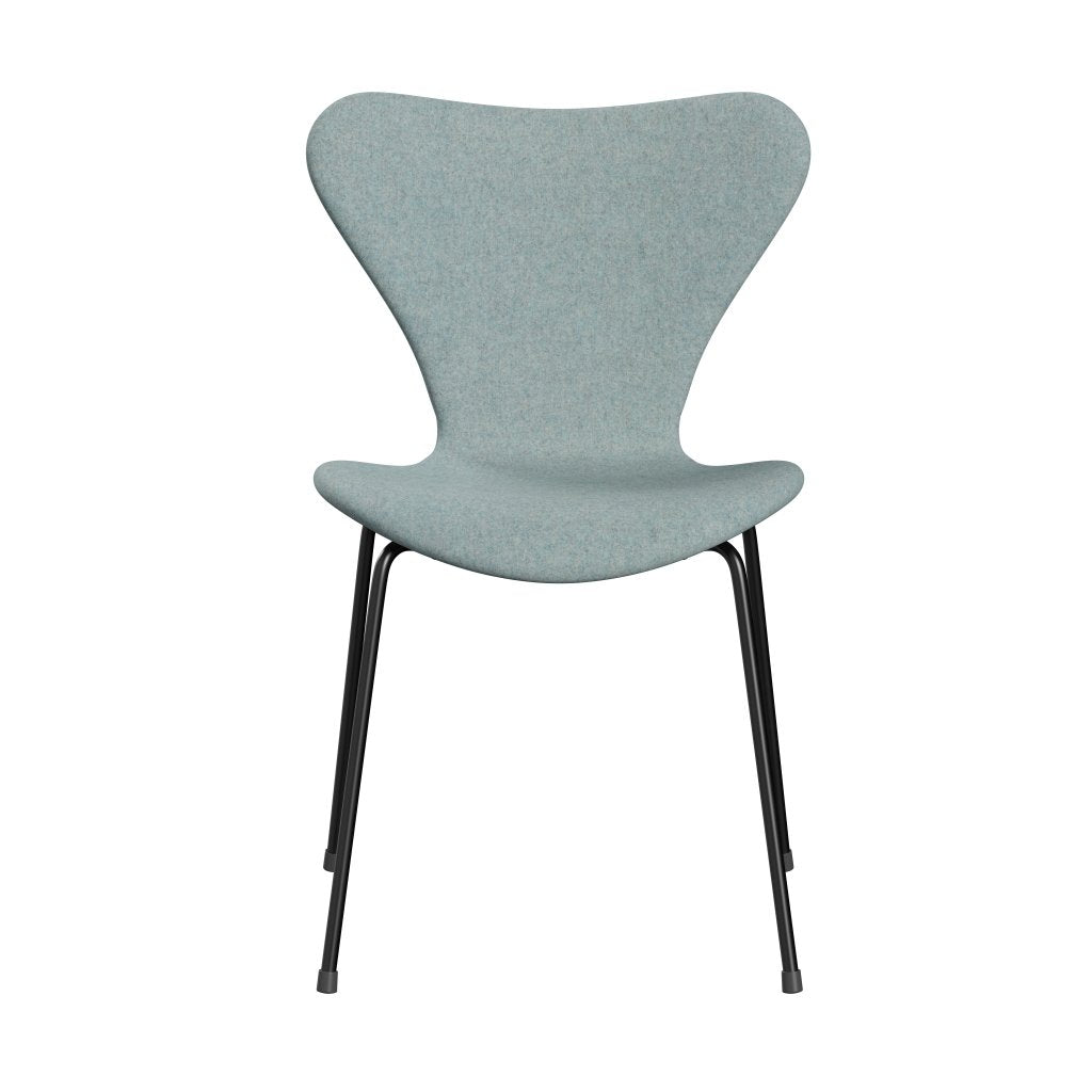 Fritz Hansen 3107 Stuhl Full Polstery, Black/Divina MD Mint