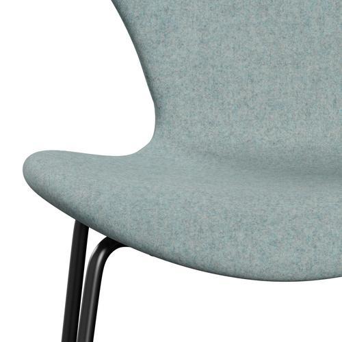 Fritz Hansen 3107 chaise complète complète, noir / divina MD Mint