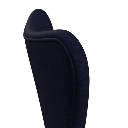 [product_category]-Fritz Hansen 3107 Chair Full Upholstery, Black/Divina Melange Dark Blue-Fritz Hansen-3107FU-DIM787-DRBL-FRI-5