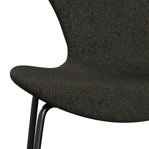 [product_category]-Fritz Hansen 3107 Chair Full Upholstery, Black/Divina Melange Grey Brown-Fritz Hansen-3107FU-DIM277-DRBL-FRI-6