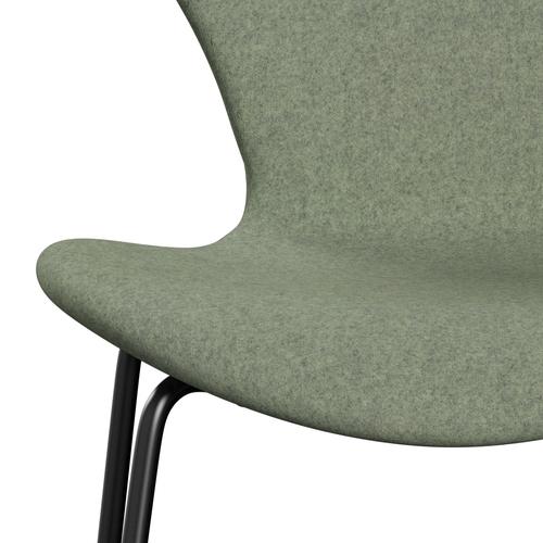 [product_category]-Fritz Hansen 3107 Chair Full Upholstery, Black/Divina Melange Light Green-Fritz Hansen-3107FU-DIM917-DRBL-FRI-6