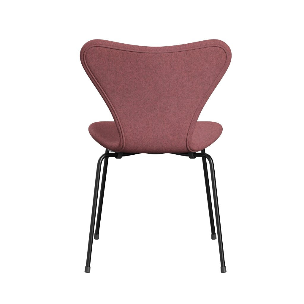 [product_category]-Fritz Hansen 3107 Chair Full Upholstery, Black/Divina Melange Pink-Fritz Hansen-3107FU-DIM617-DRBL-FRI-4