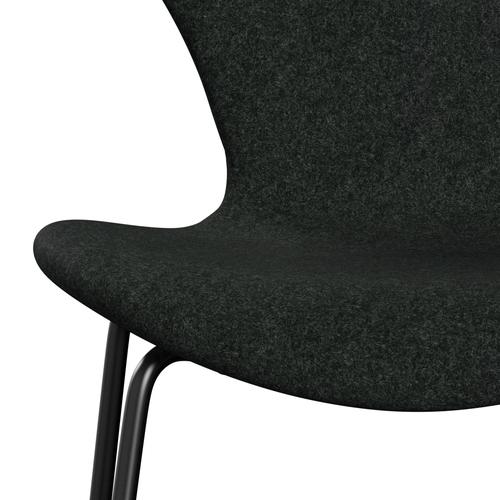 [product_category]-Fritz Hansen 3107 Chair Full Upholstery, Black/Divina Melange Salt & Pepper-Fritz Hansen-3107FU-DIM180-DRBL-FRI-6