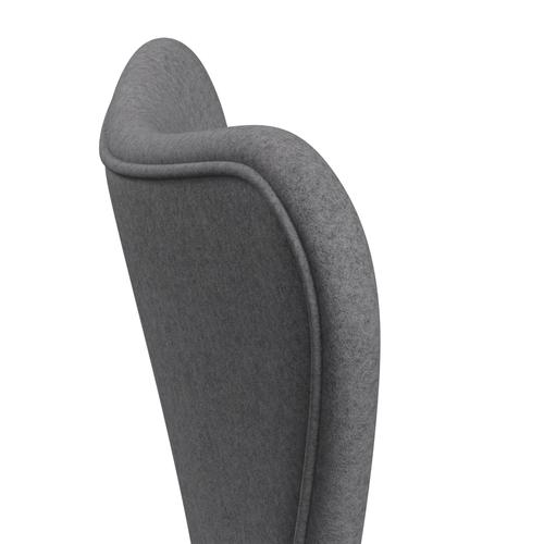 [product_category]-Fritz Hansen 3107 Chair Full Upholstery, Black/Divina Melange Stone Grey-Fritz Hansen-3107FU-DIM147-DRBL-FRI-5