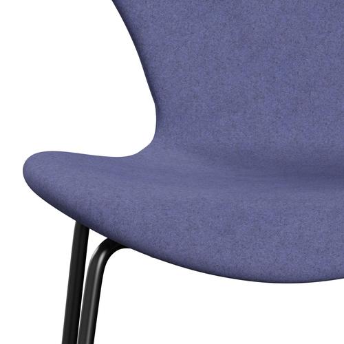 [product_category]-Fritz Hansen 3107 Chair Full Upholstery, Black/Divina Melange Violet Light-Fritz Hansen-3107FU-DIM647-DRBL-FRI-6