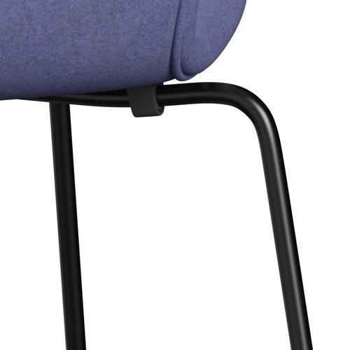 [product_category]-Fritz Hansen 3107 Chair Full Upholstery, Black/Divina Melange Violet Light-Fritz Hansen-3107FU-DIM647-DRBL-FRI-7