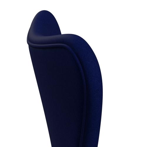 [product_category]-Fritz Hansen 3107 Chair Full Upholstery, Black/Divina Royal Blue-Fritz Hansen-3107FU-DIV791-DRBL-FRI-5