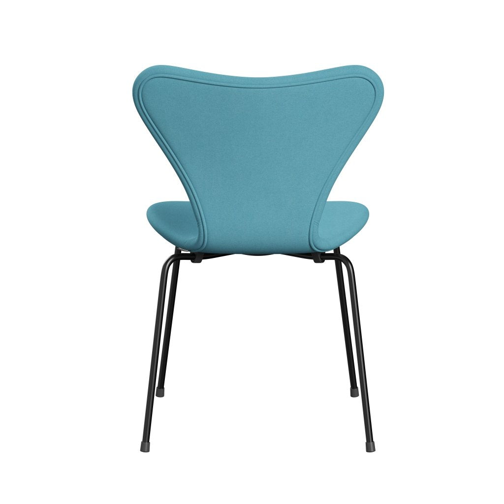 [product_category]-Fritz Hansen 3107 Chair Full Upholstery, Black/Divina Turquoise Light-Fritz Hansen-3107FU-DIV836-DRBL-FRI-4