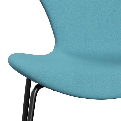 [product_category]-Fritz Hansen 3107 Chair Full Upholstery, Black/Divina Turquoise Light-Fritz Hansen-3107FU-DIV836-DRBL-FRI-6