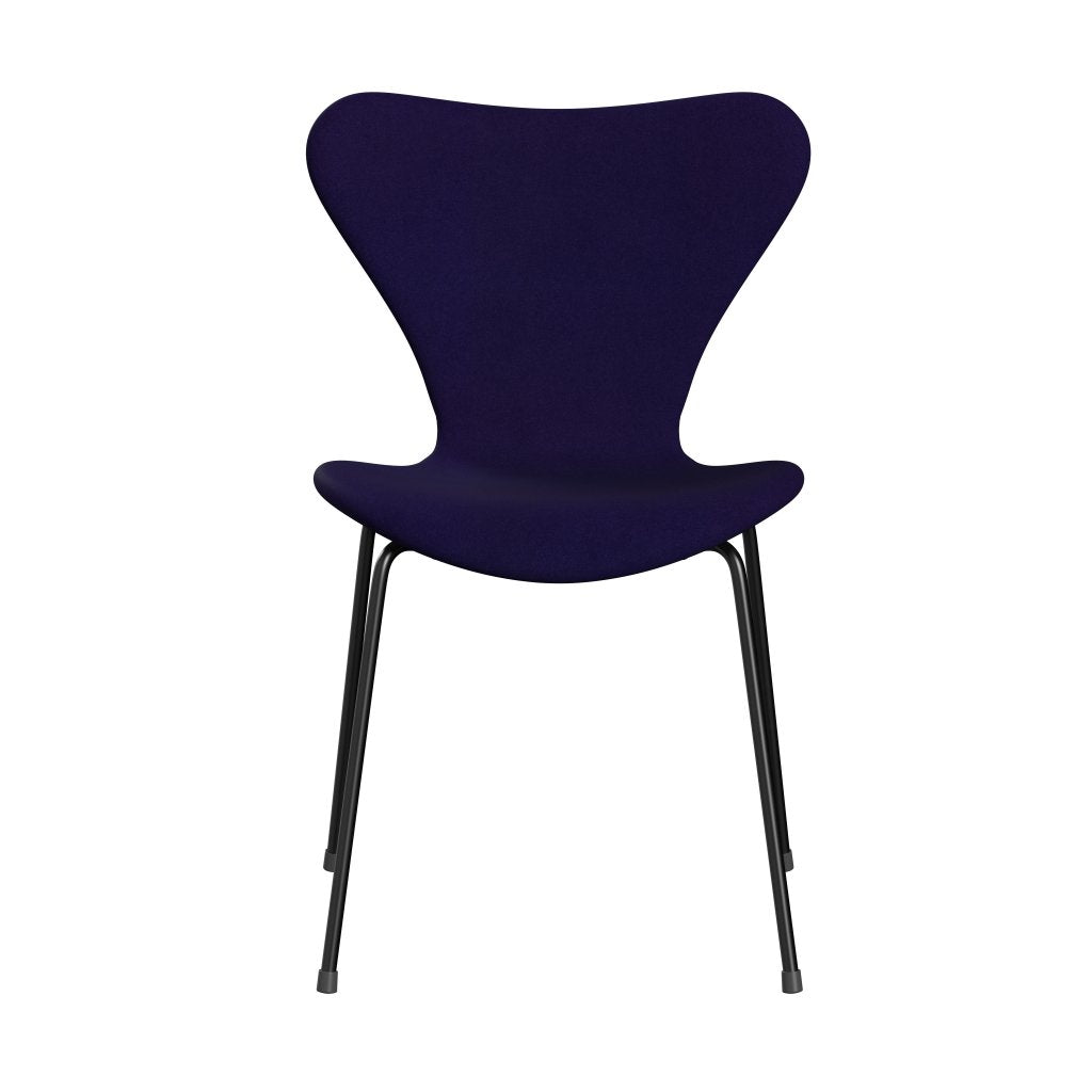 [product_category]-Fritz Hansen 3107 Chair Full Upholstery, Black/Divina Violet Dark (Div692)-Fritz Hansen-3107FU-DIV692-DRBL-FRI-1